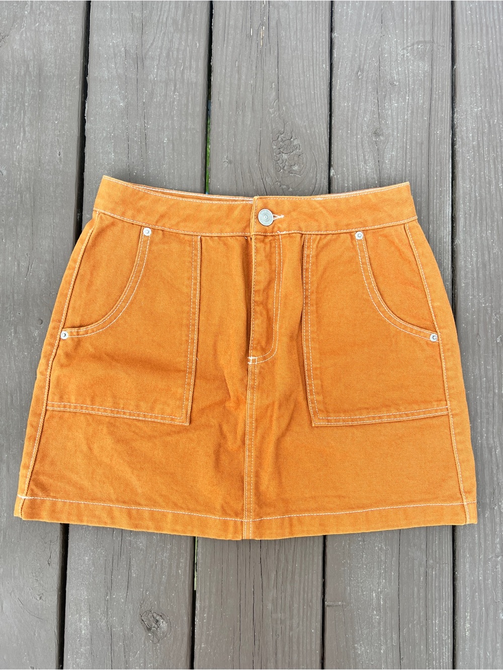 Cotton Utility Mini Skirt